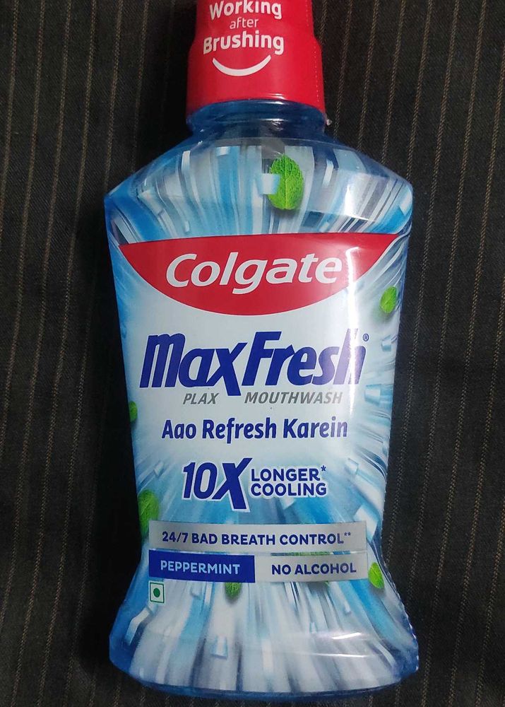 UNUSED 500ml Colgate Maxfresh Plax Free Mouthwash
