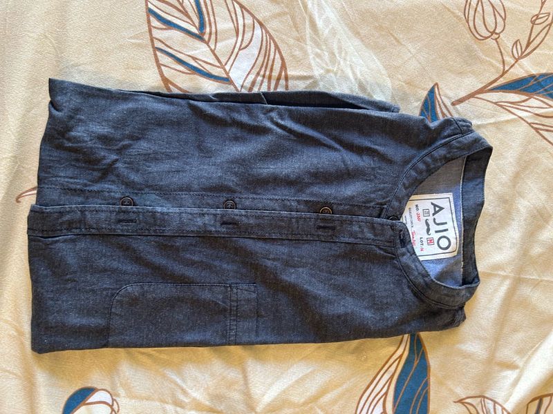AJIO Charcoal Grey Shirt