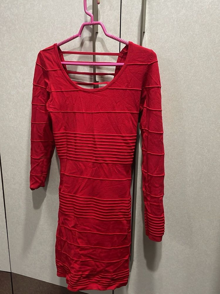 Red Dress With Sexy Back