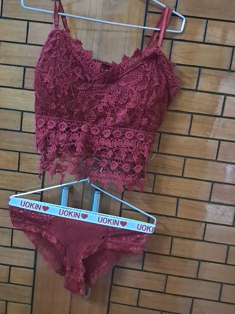 Combo  Of Padded  Bralet  Top  N Panty  Imported