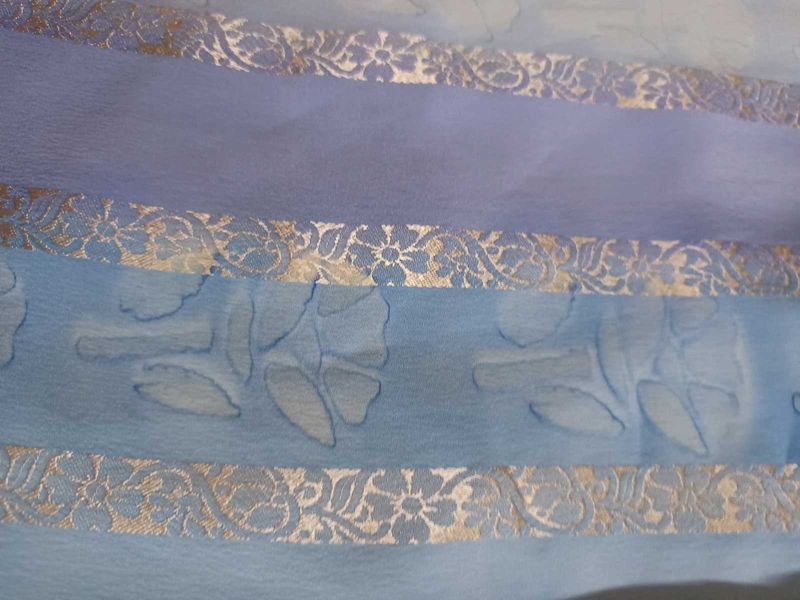 Unstiched Crepe Suit Piece With Dupatta And Lowers