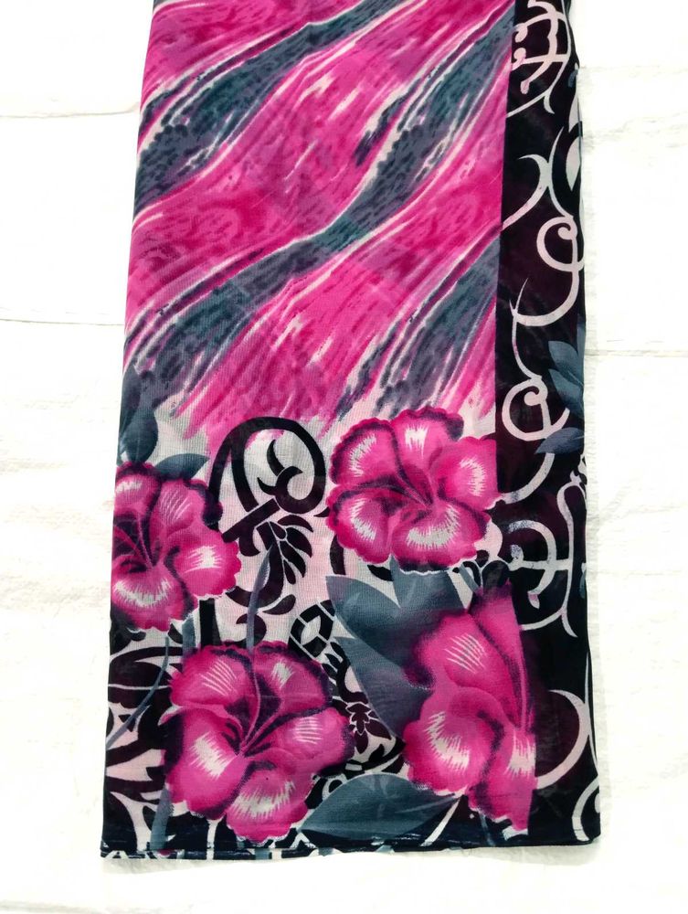 Floral Print Saree