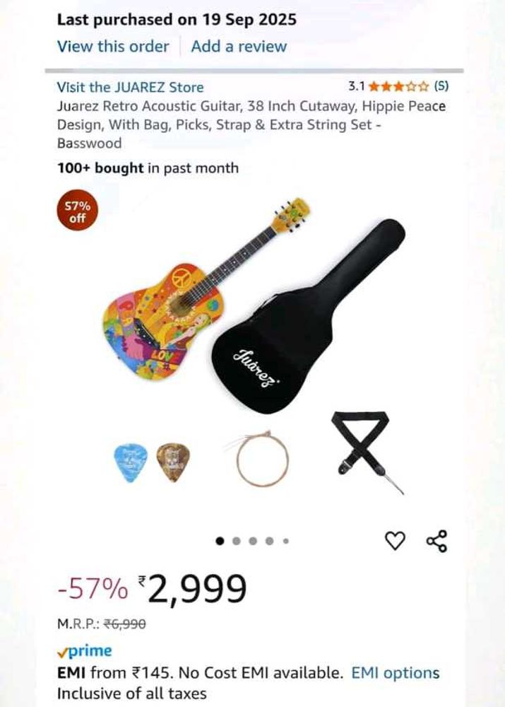 seal new🔥Juarez Retro Acoustic Guitar