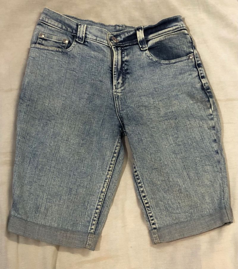 Light Blue | High Waist | Denim Shorts