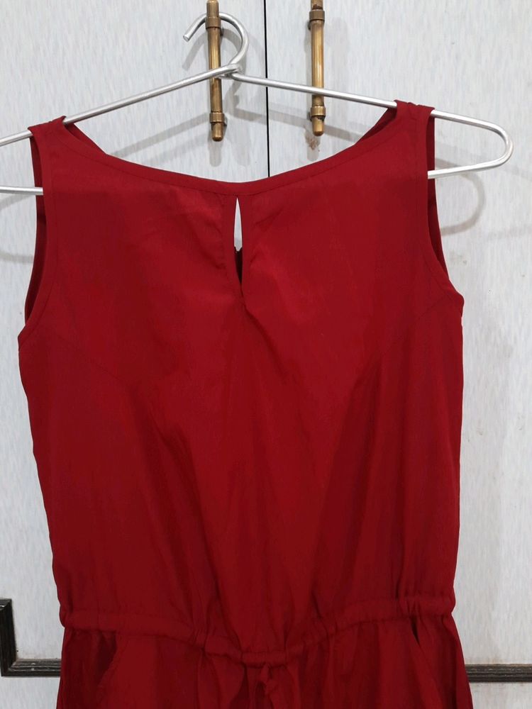 Insert Pocket Sleeveless Jumpsuit