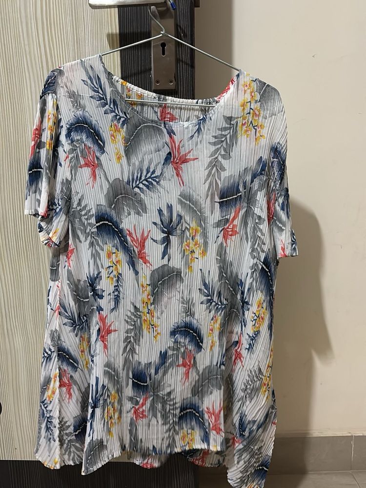 Floral Printed Crushed Top