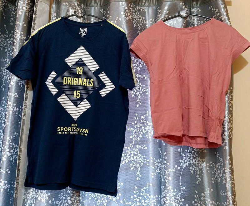 T-Shirt Bundle: Graphic Tee &amp; Solid Top