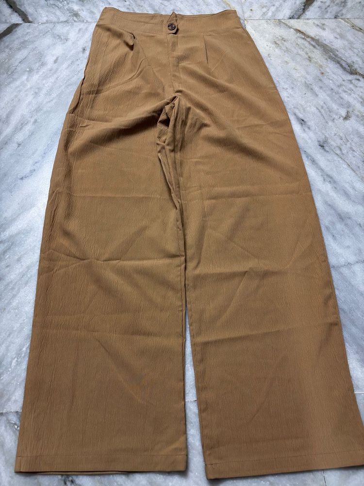 Straight Tan Trousers