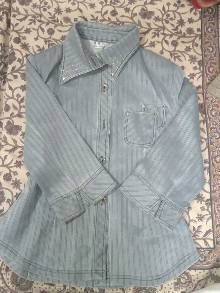 Striped Button-Down Shirt