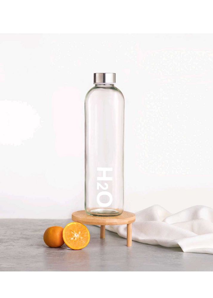 1li Glass Bottle With Steel Lid