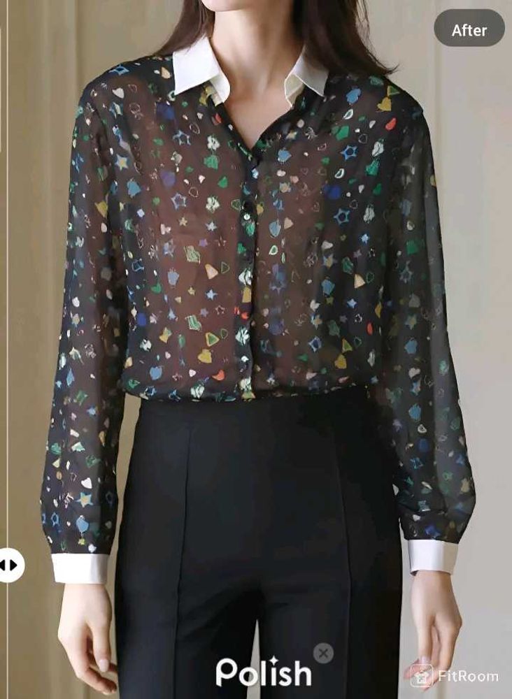 New With Tag Korean Cute Star Prints Shirt