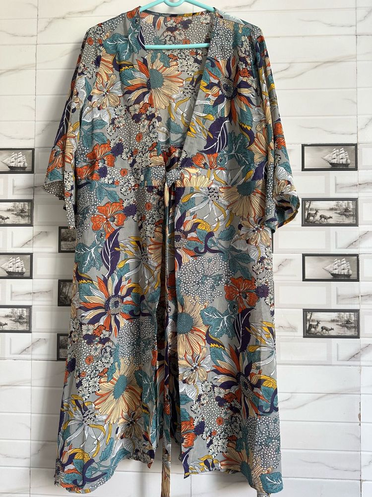 Floral Print Kimono Top