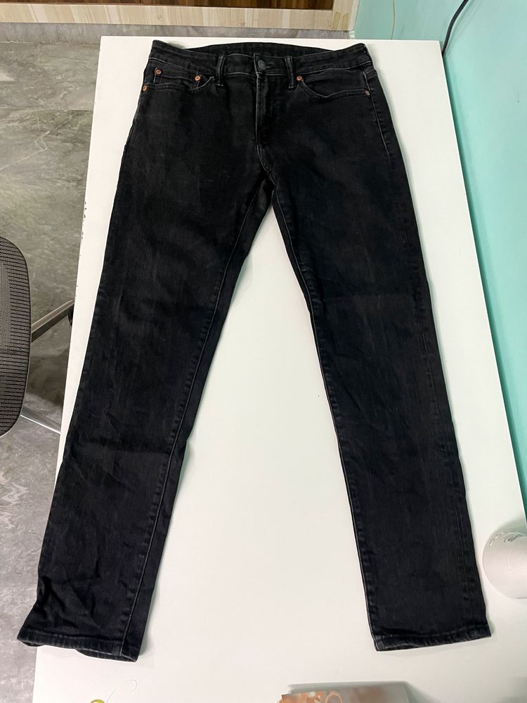 American Eagle Men’s Jet Black Jeans Airflex Deni