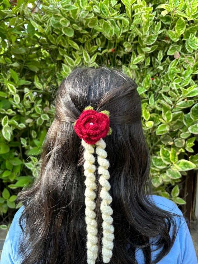 Crochet Flower Hair Accessory