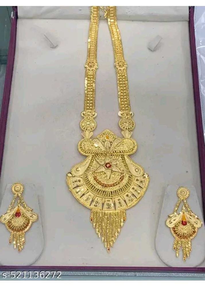 2 Gram Gold-Plated Necklace &amp; Earrings Set