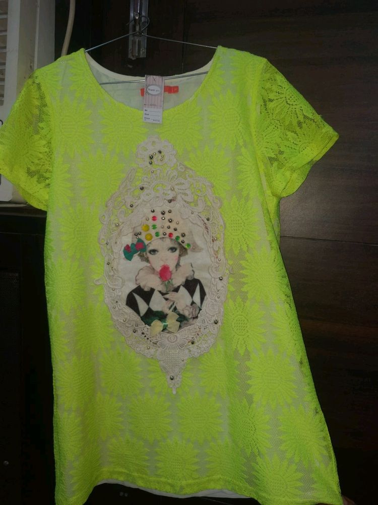 Neon Green Graphic Tee