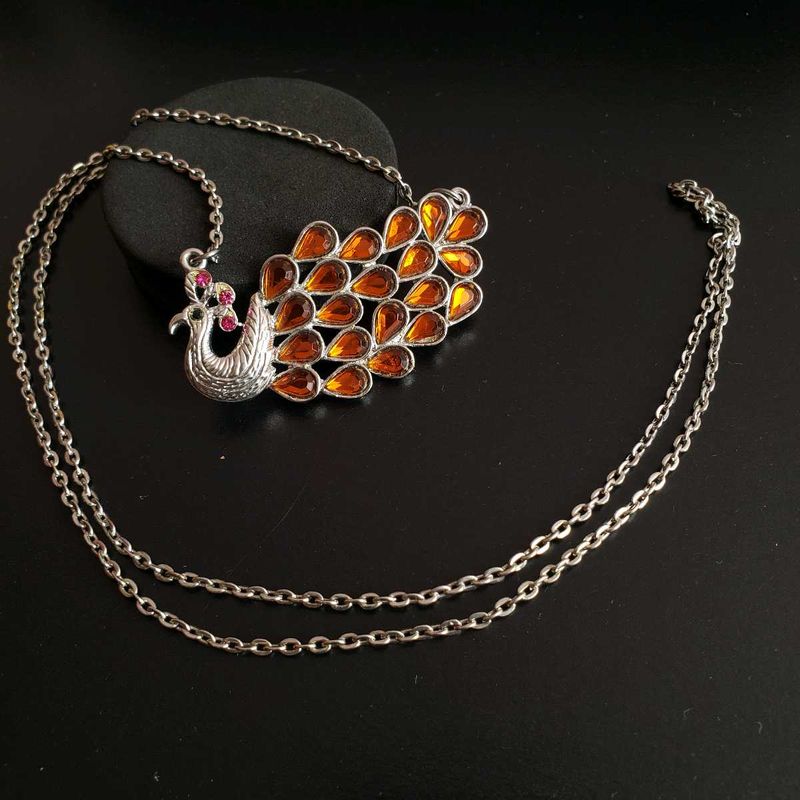 Stunning Peacock Pendant Necklace
