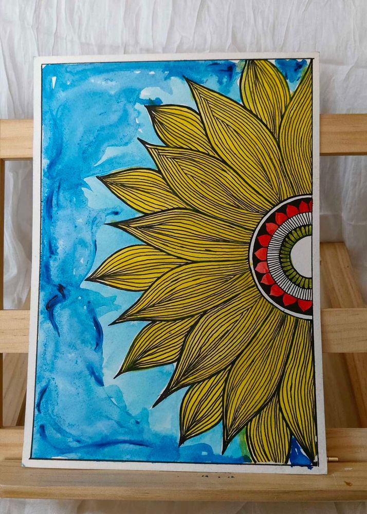 Sunflower Watercolor Art