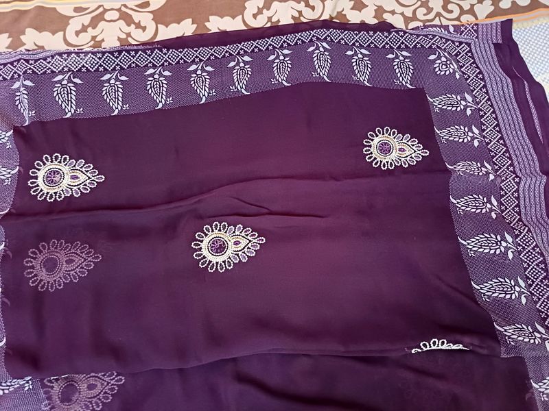 Printed And Light Work Saree