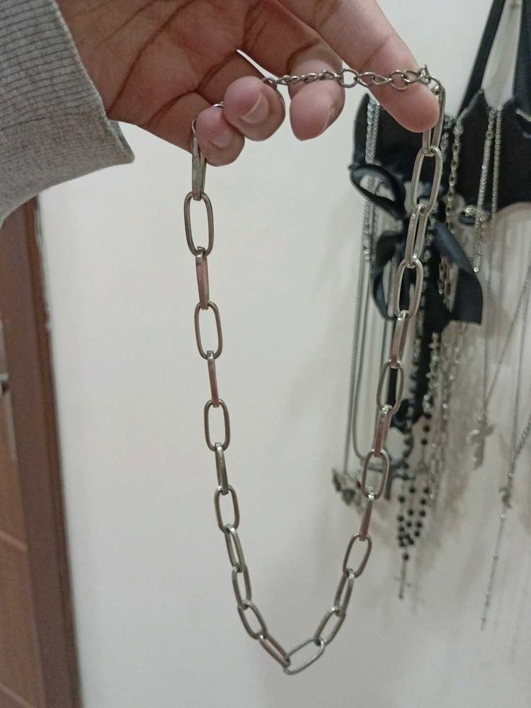 Silver Chain Link Necklace