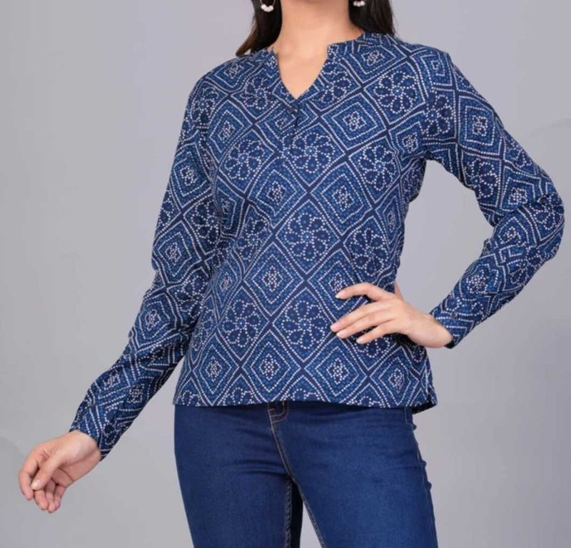 Blue Pure Cotton Turnic