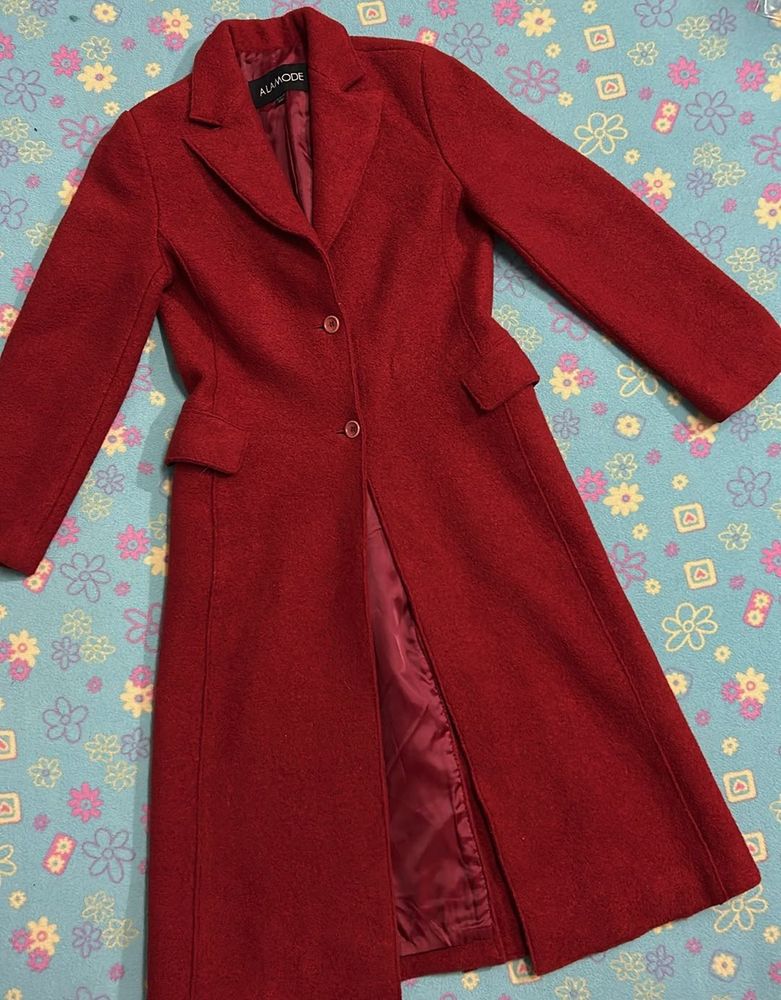 Alamode Red Wool Coat