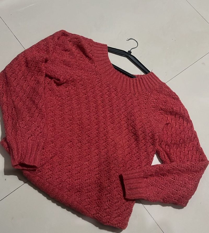 Coral Knit Sweater
