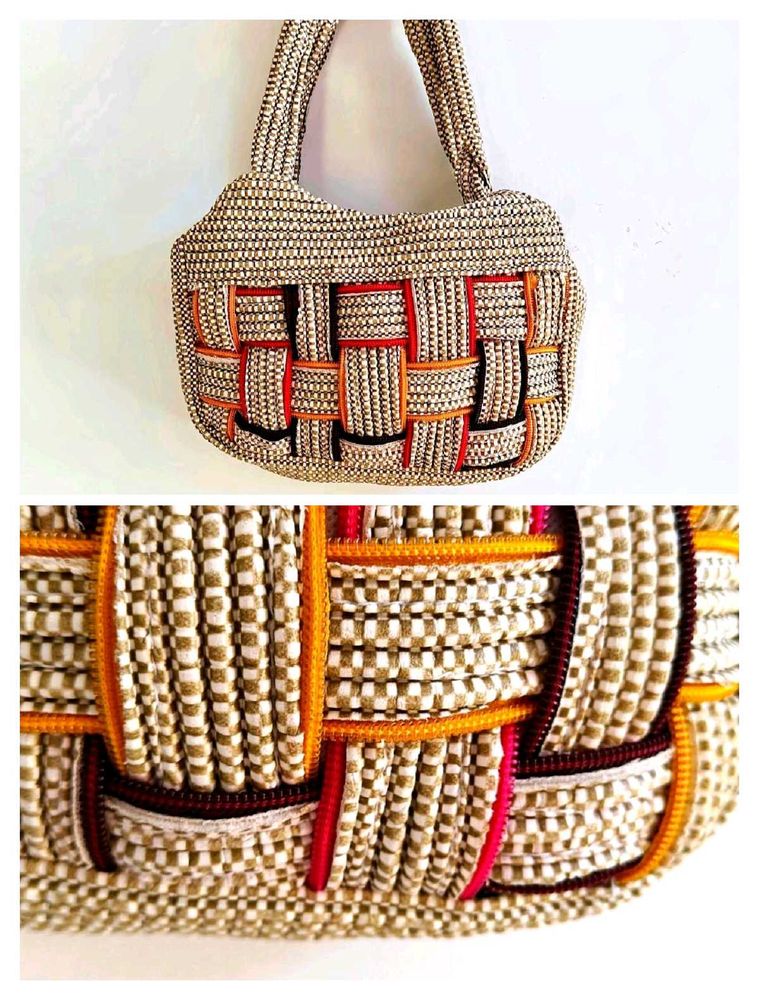 Jute Look Hand Woven Beautiful Bag