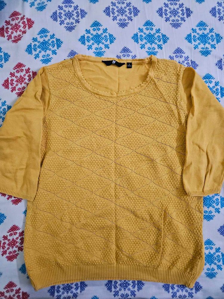 Mustard Yellow Knit Top