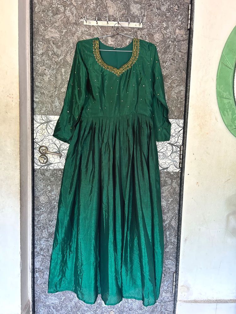 Elegant Green Ethnic Gown