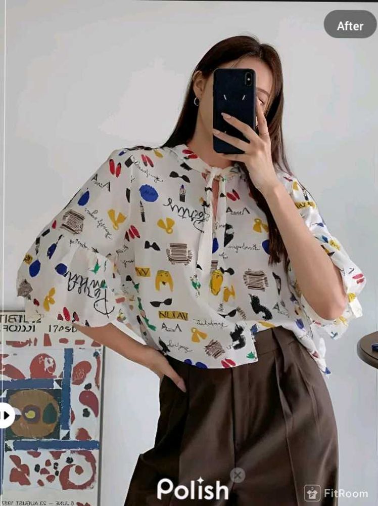 New With Tag Korean Asthetic Cute Bow Top