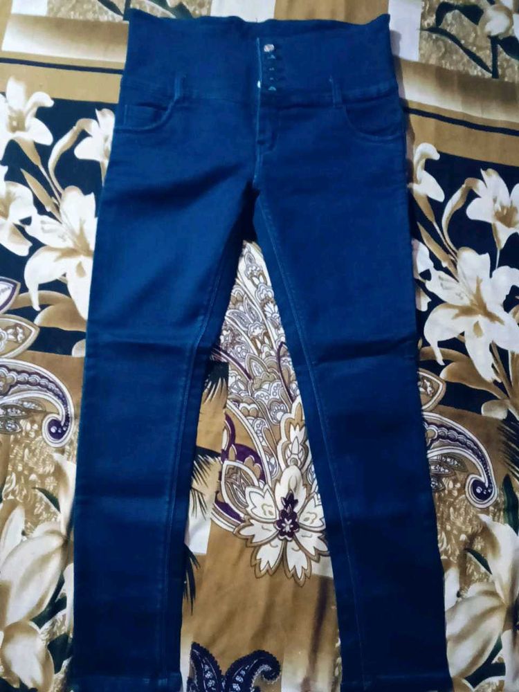 High-Waisted Dark Wash Jeans