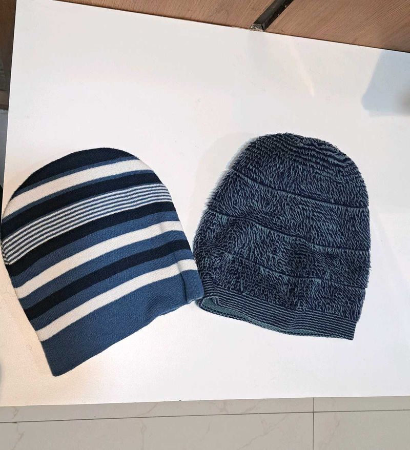 Combo of 2 Winter Wollen Caps Beanie
