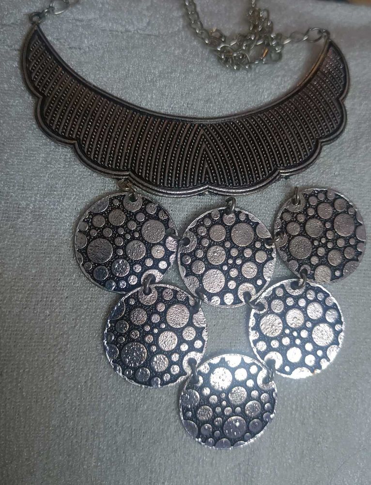 Oxidised Necklace Silver