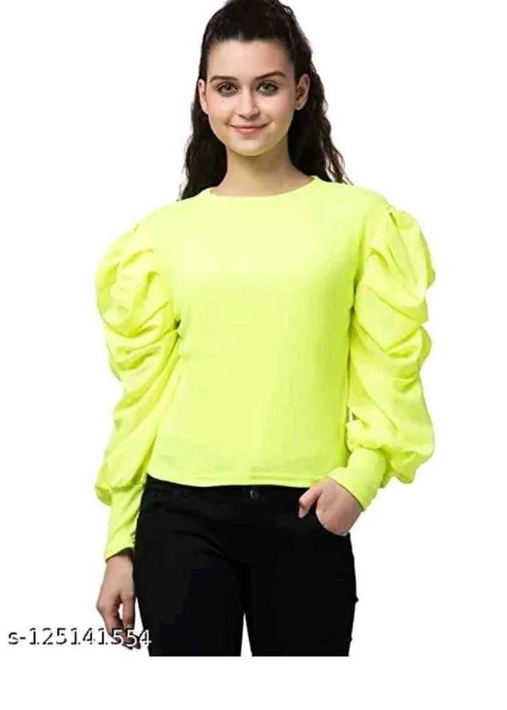 Neon Puff Sleeve Top