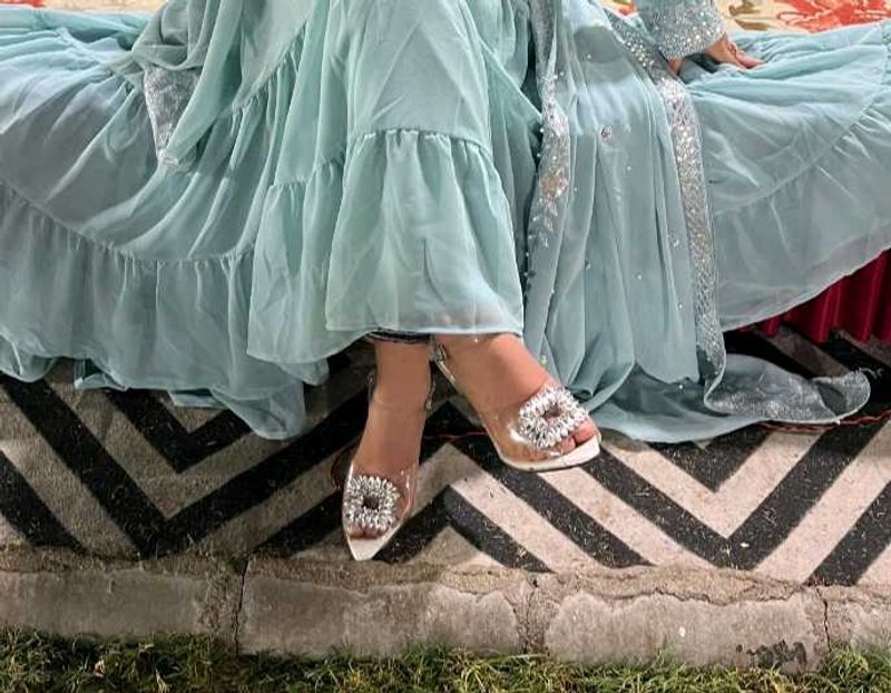 White Transparent Heels