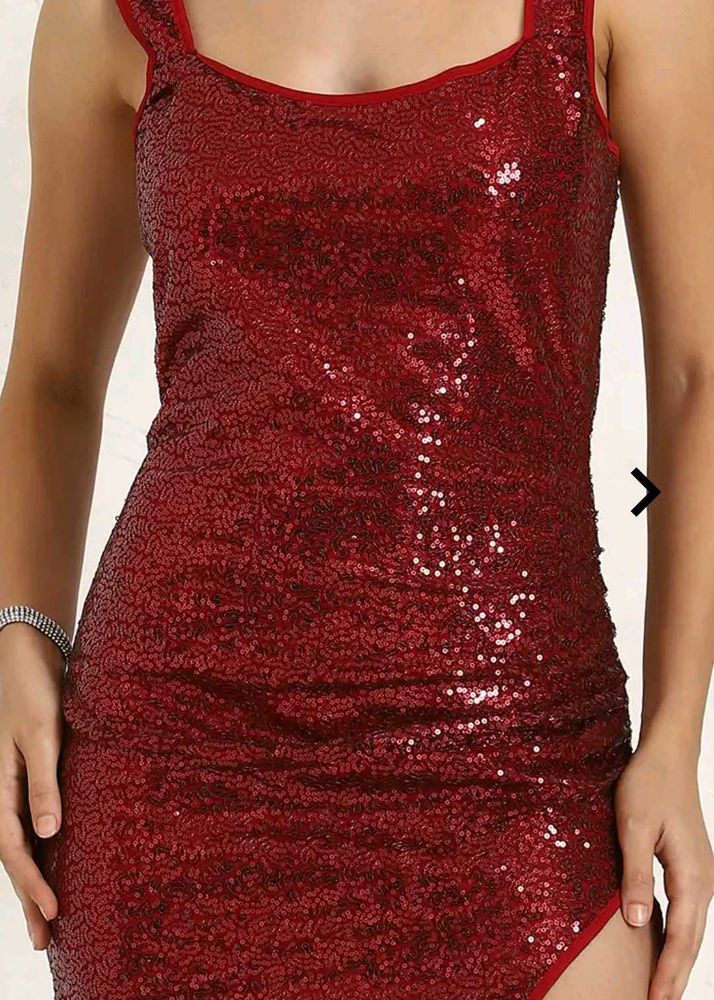 Sparkling Red Sequin Bodycon Dress❤️🥀