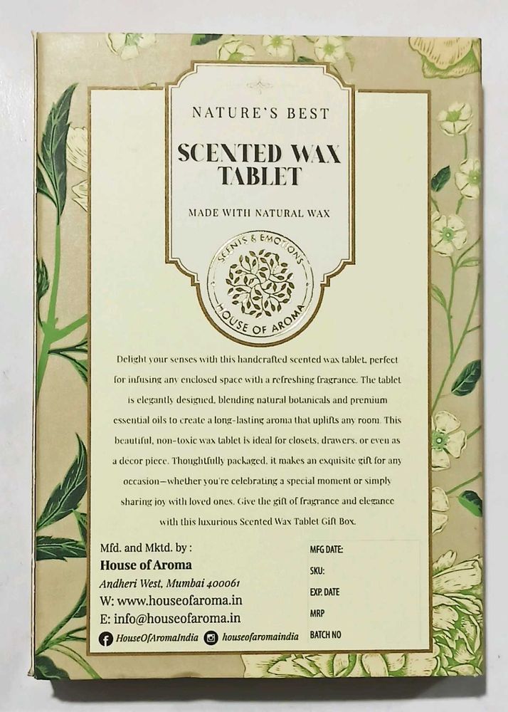 House of Aroma Scented Wax Tablet 3 pcs