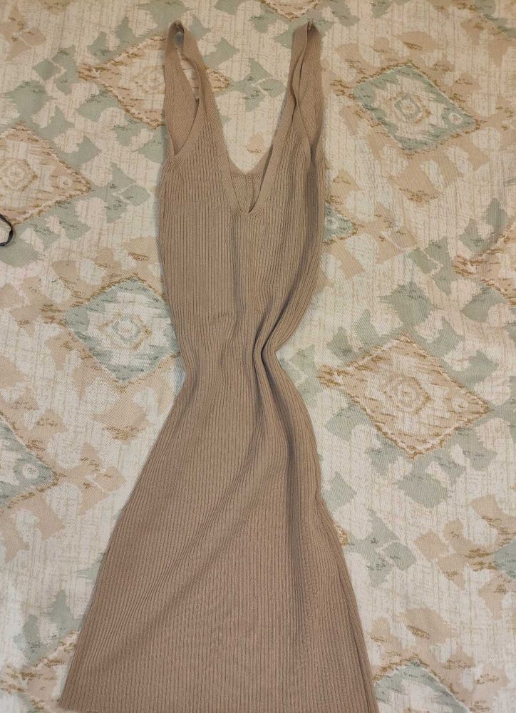 Ribbed Knit Midi Dress