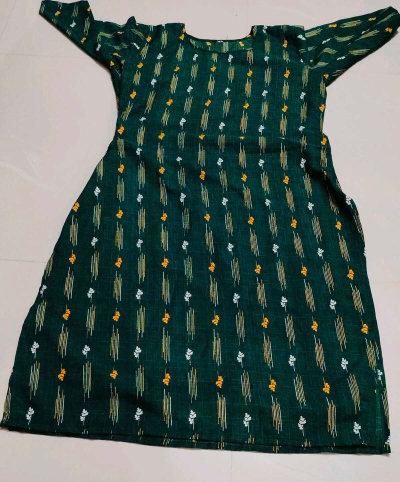 Green Printed Kurti