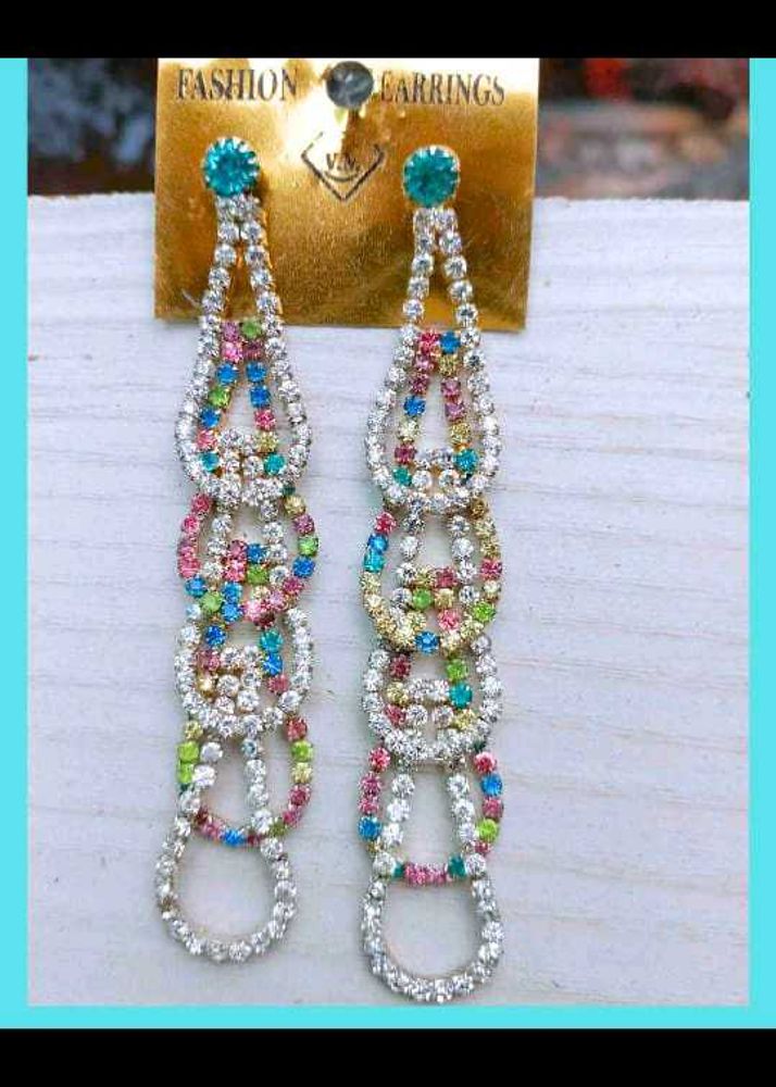 Artificial long earrings