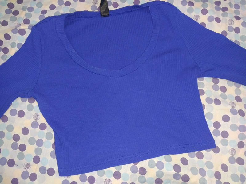 Neck Crop Top