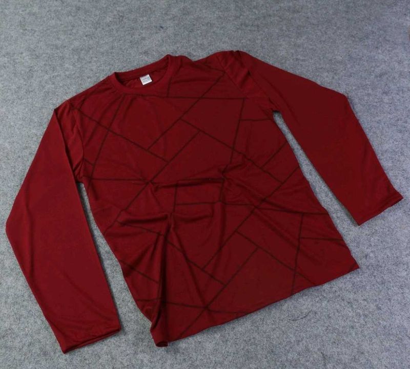 New Unused Maroon Full Sleeves T-shirt