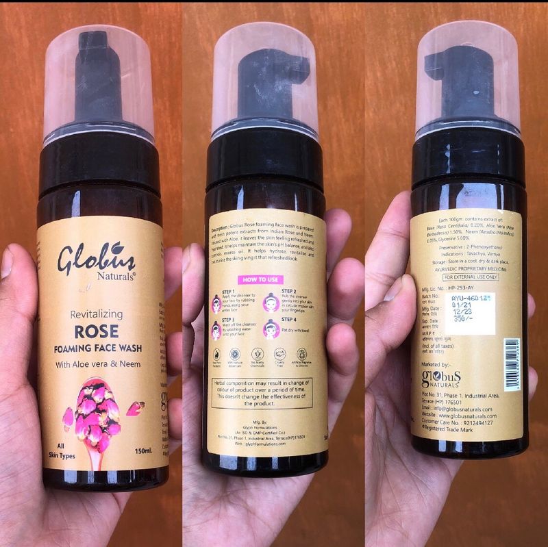 Globus foaming facewash