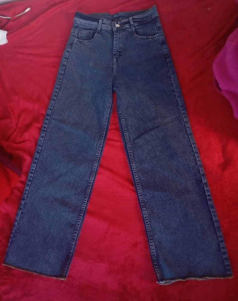 Wide Leg Denim Jeans