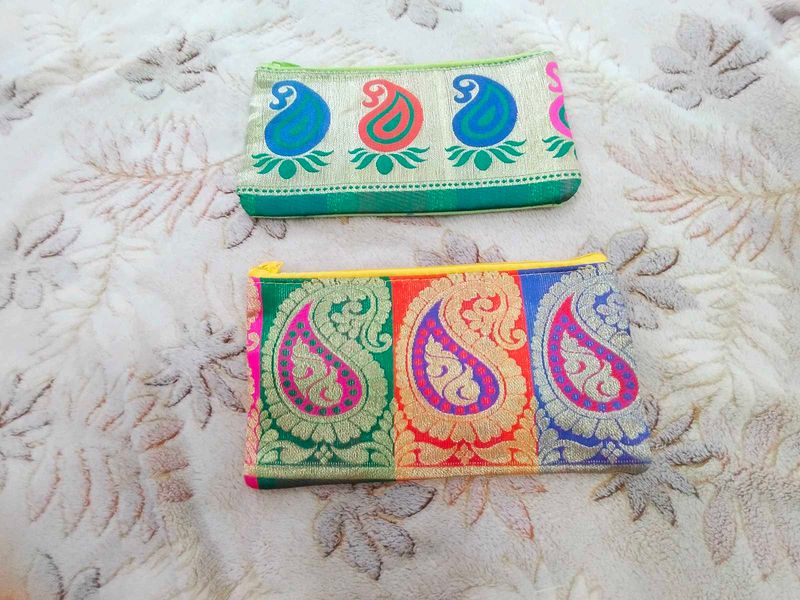 Women Multi Colour Pouch (Pack Of 2)