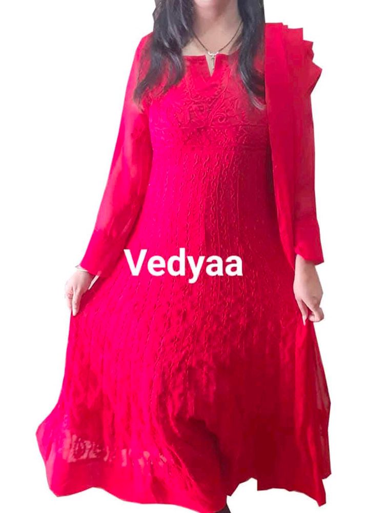 Elegant Red Kurta Set