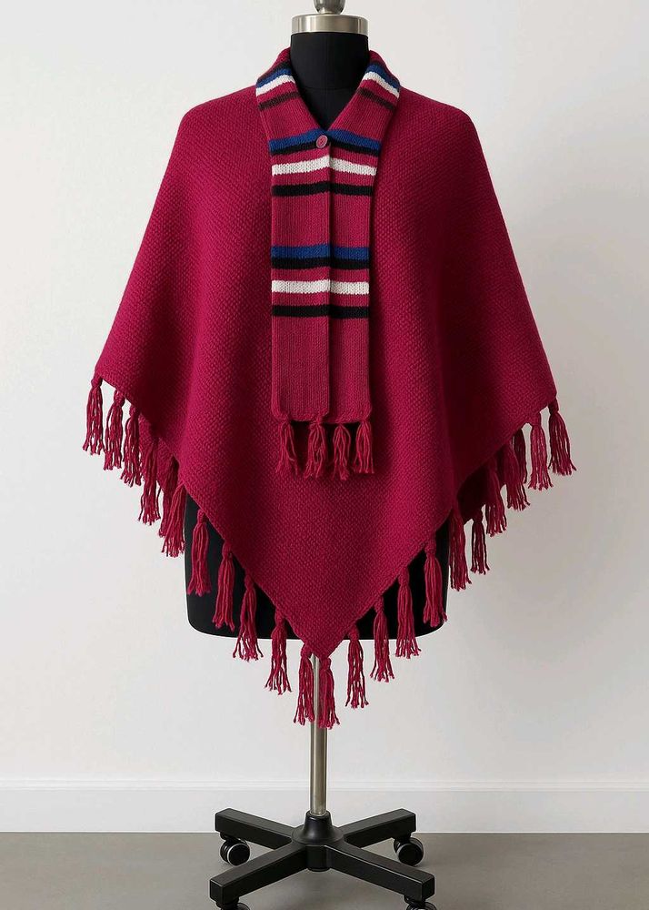 Vintage Style Tassel Poncho