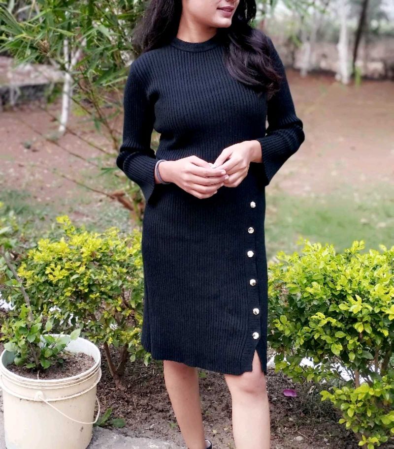 Chic Black Knit Dress