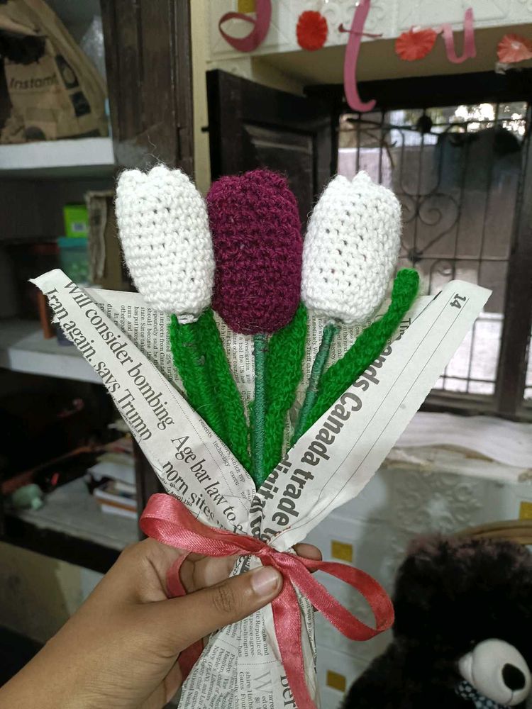 Crochet Tulip Bouquet